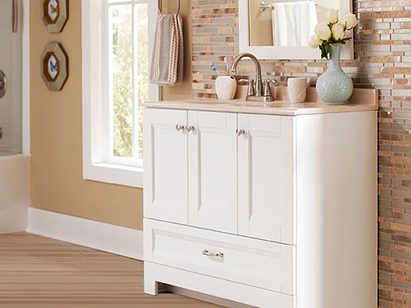 From floor framing to detail installations like this vanity, we can handle it all